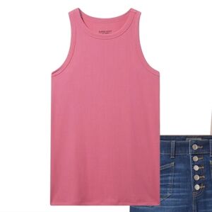 Torrid Super Soft Rib High Neck Tank Top pink Size 5x fits 3-4x